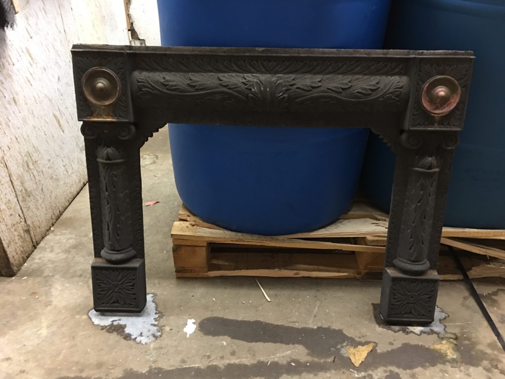 Cast Iron Fireplace Surround Stripped in Maryland | Chemstrip Refinishing